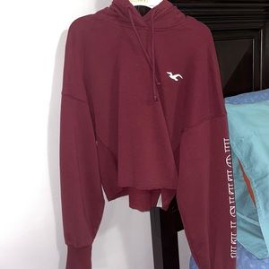 Hollister Red Stringed Hoodie
